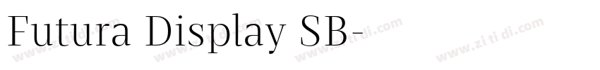 Futura Display SB字体转换